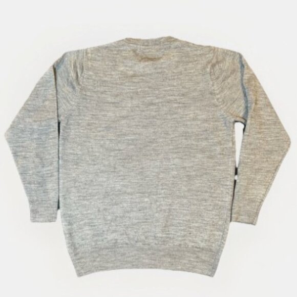 Monte Carlo Mens Extra Fine Merino Wool Crewneck Pullover Sweater Grey Size 38 M - Picture 2 of 7